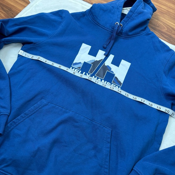 Helly Hansen Blue Pullover Logo Hoodie Men’s Size Medium - Picture 4 of 5